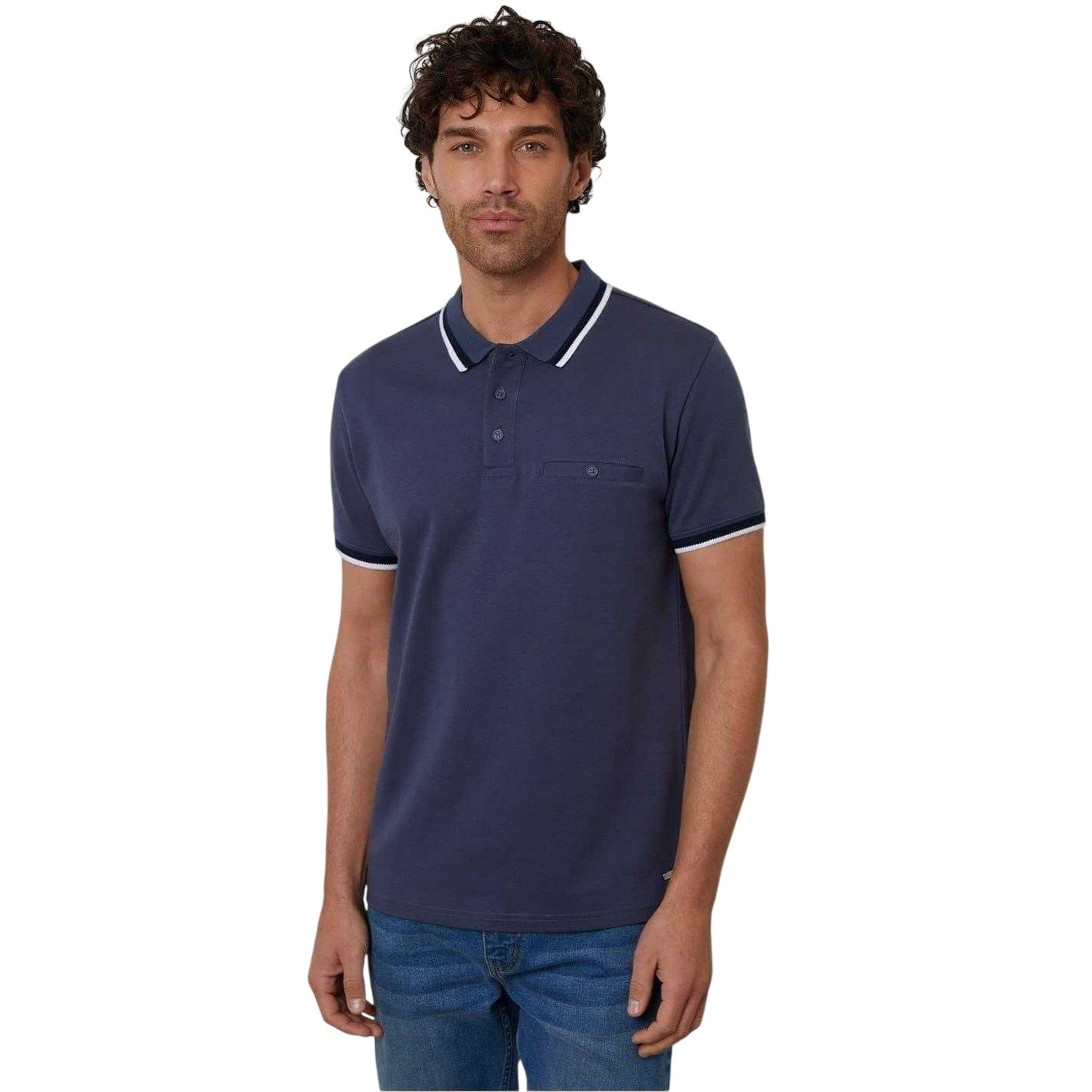 Blue - Front - Threadbare Womens-Ladies Interlock Jet Pocket Polo Shirt