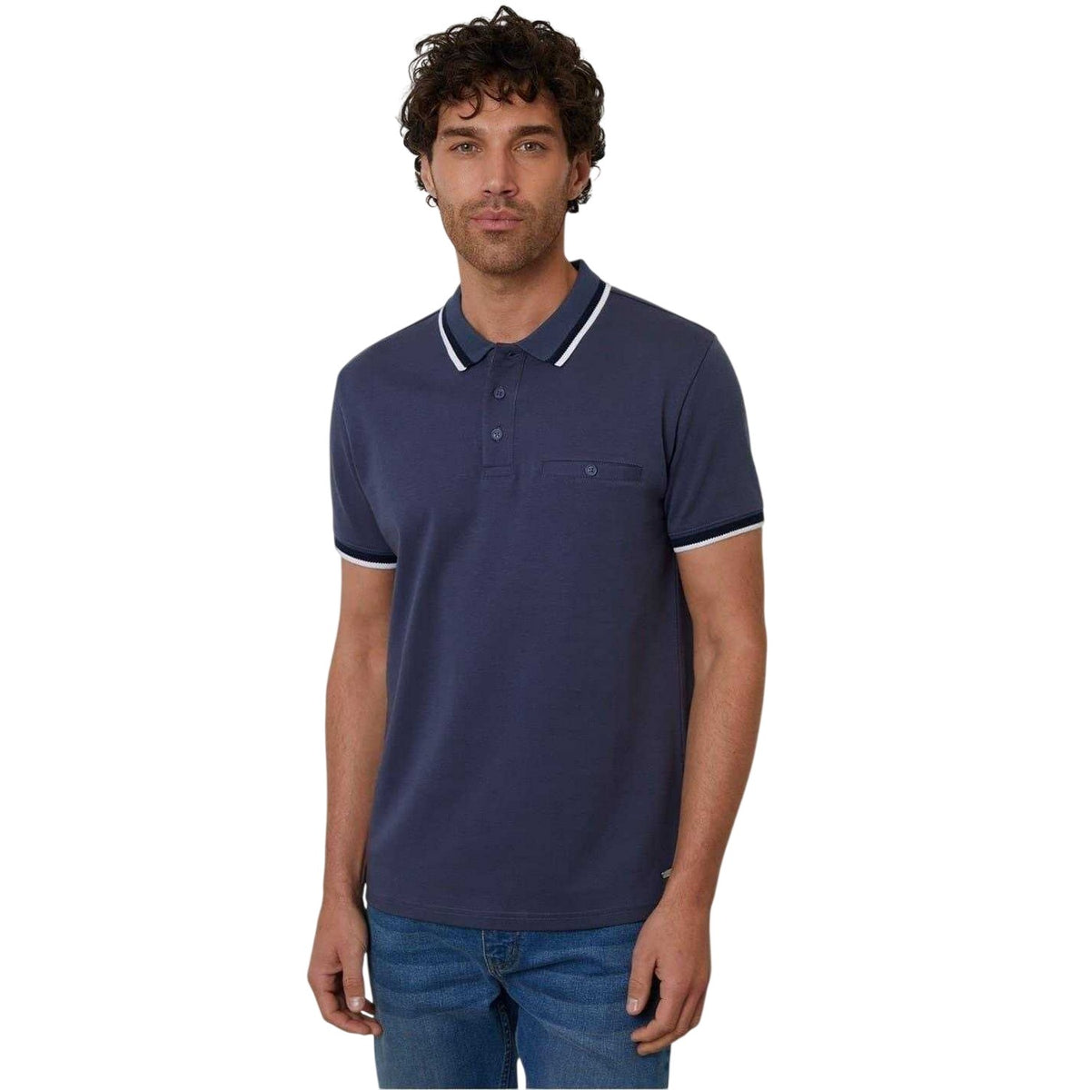 Blue - Front - Threadbare Womens-Ladies Interlock Jet Pocket Polo Shirt