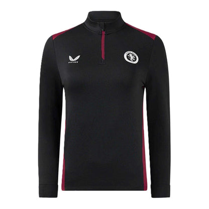 Caviar - Front - Castore Childrens-Kids Aston Villa FC Fleece Top