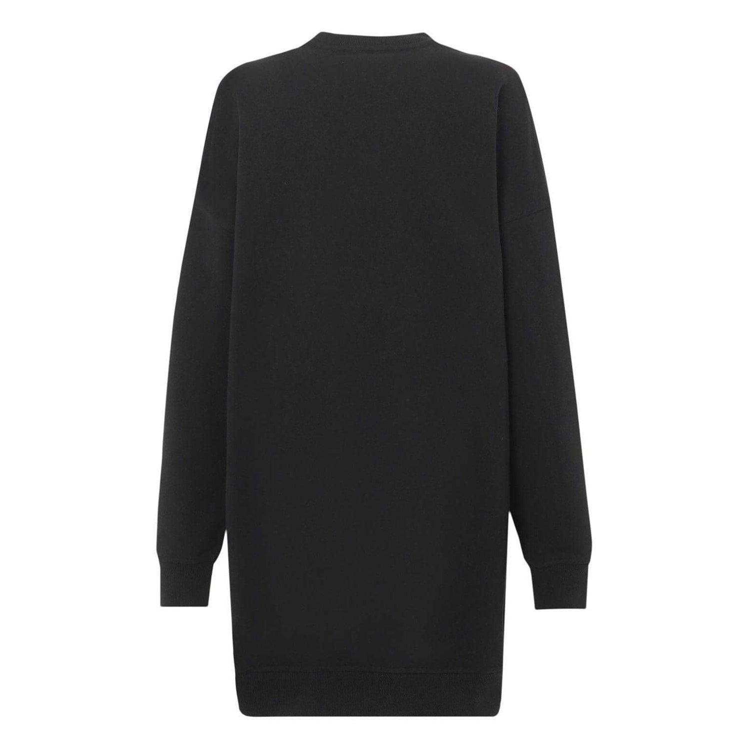 Black - Back - Diesel Womens-Ladies Denim Division Knee Length Sweatshirt Dress