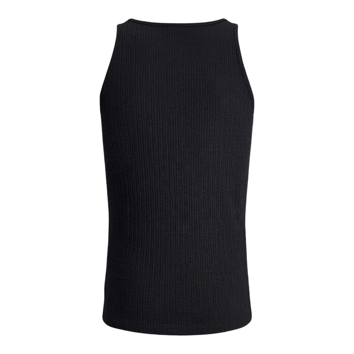 Black - Back - Jack And Jones Mens Jordia Pointelle Tank Top