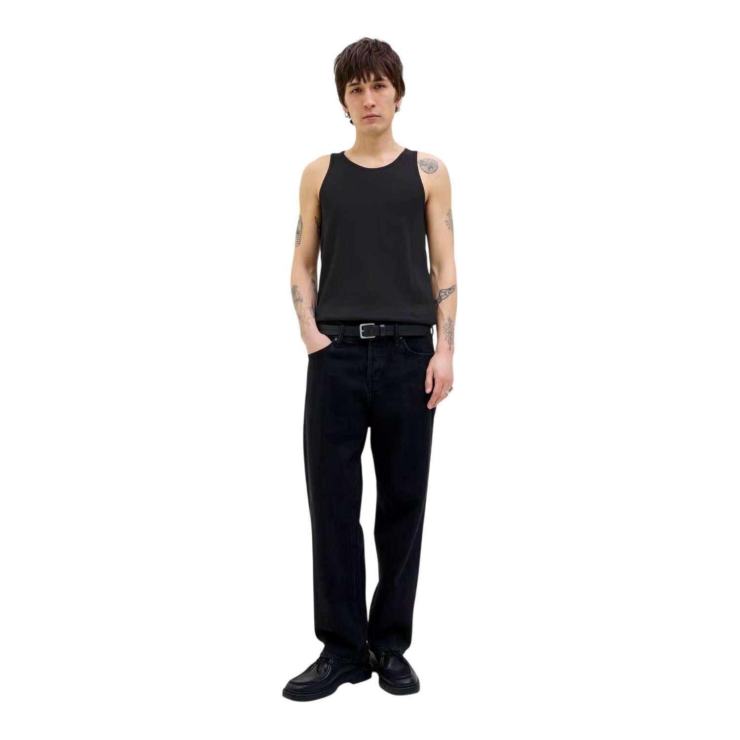Black - Lifestyle - Jack And Jones Mens Jordia Pointelle Tank Top