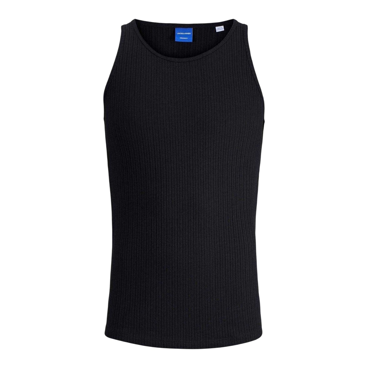 Black - Front - Jack And Jones Mens Jordia Pointelle Tank Top