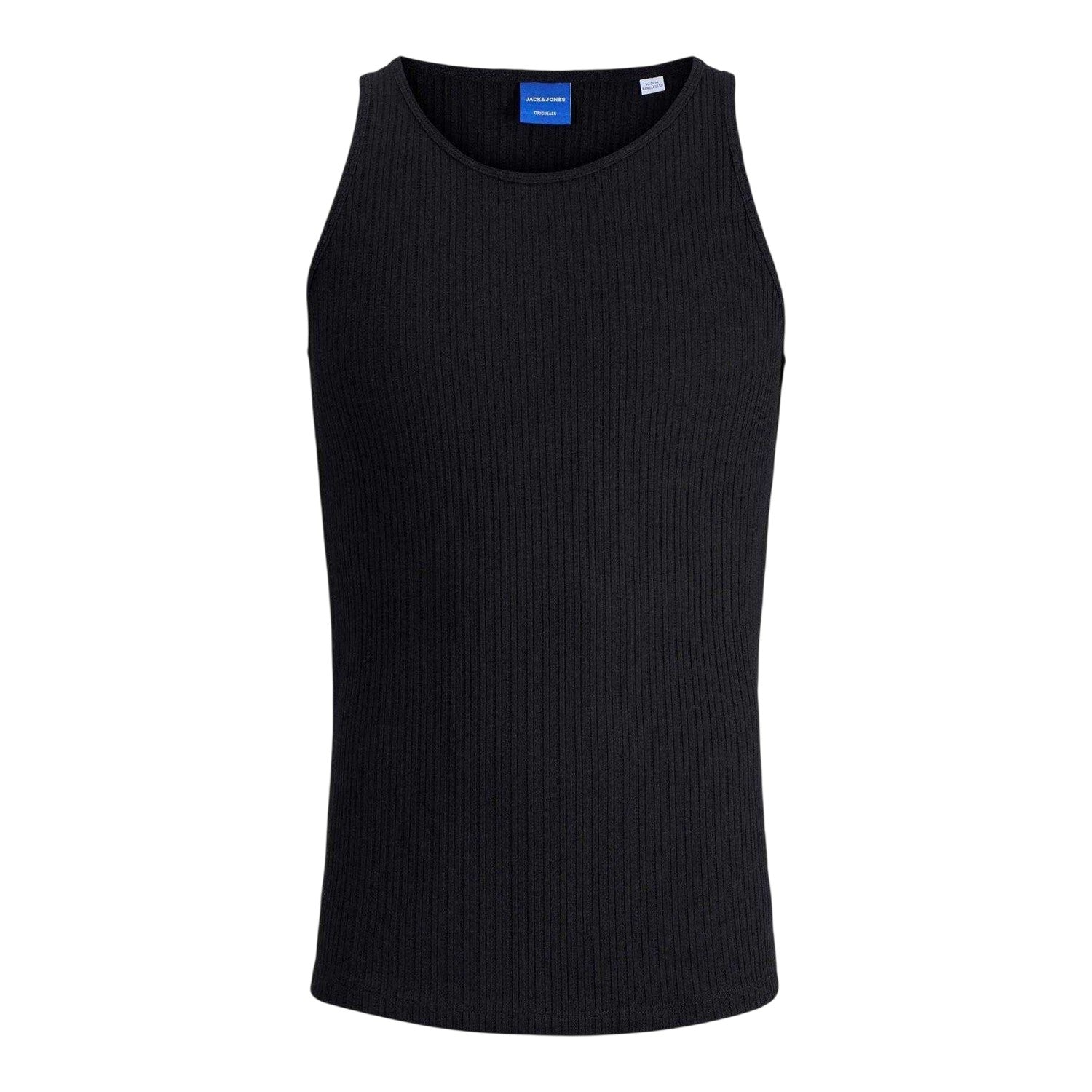 Black - Front - Jack And Jones Mens Jordia Pointelle Tank Top