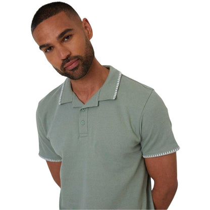 Sage - Side - Threadbare Mens Arnwick Short-Sleeved Polo Shirt