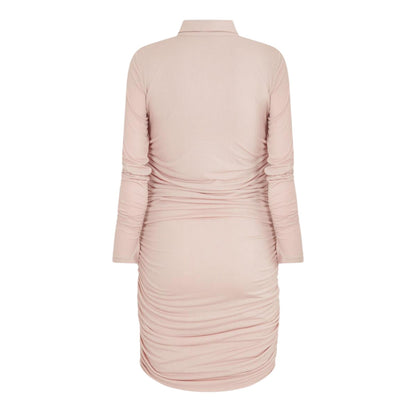 Nude - Back - AX Paris Womens-Ladies Button Front Bodycon Dress