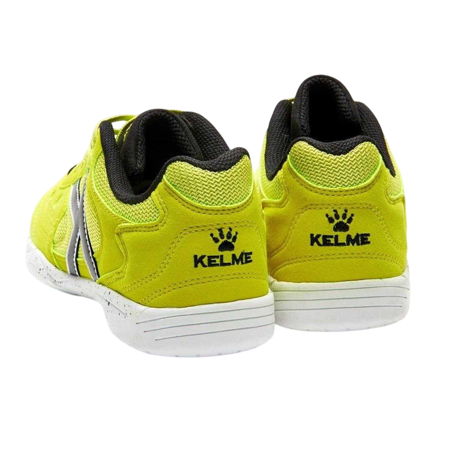 Lime-Black - Back - Kelme Mens Copa Indoor Football Trainers