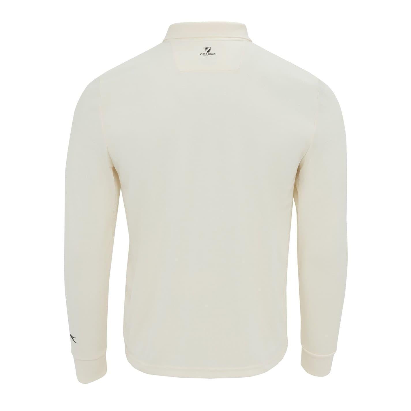 Cream - Back - Slazenger Mens Long-Sleeved Polo Shirt