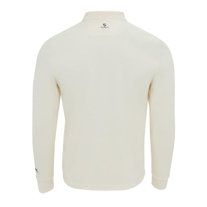 Cream - Back - Slazenger Mens Long-Sleeved Polo Shirt