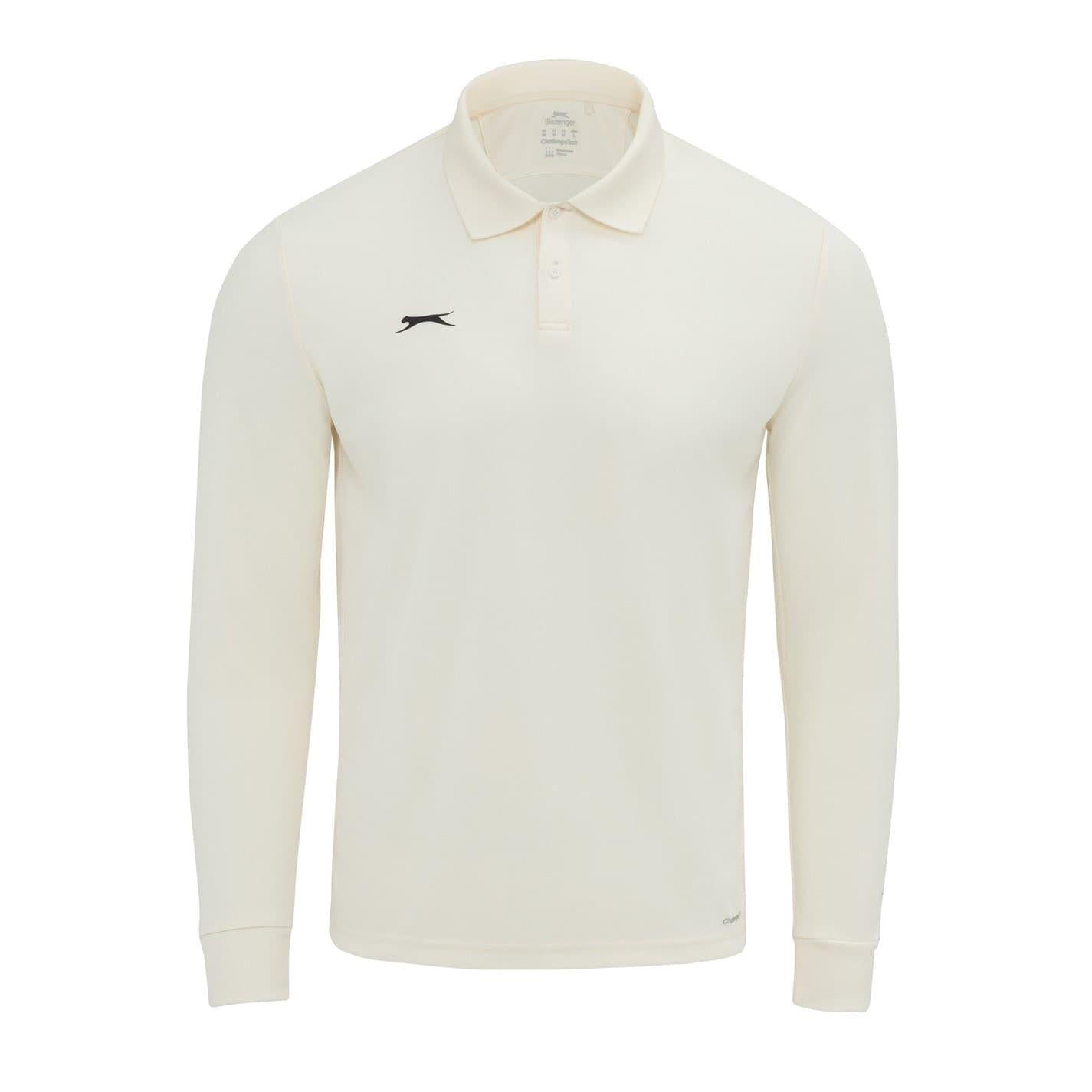 Cream - Front - Slazenger Mens Long-Sleeved Polo Shirt
