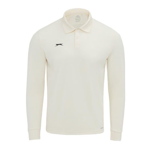 Cream - Front - Slazenger Mens Long-Sleeved Polo Shirt