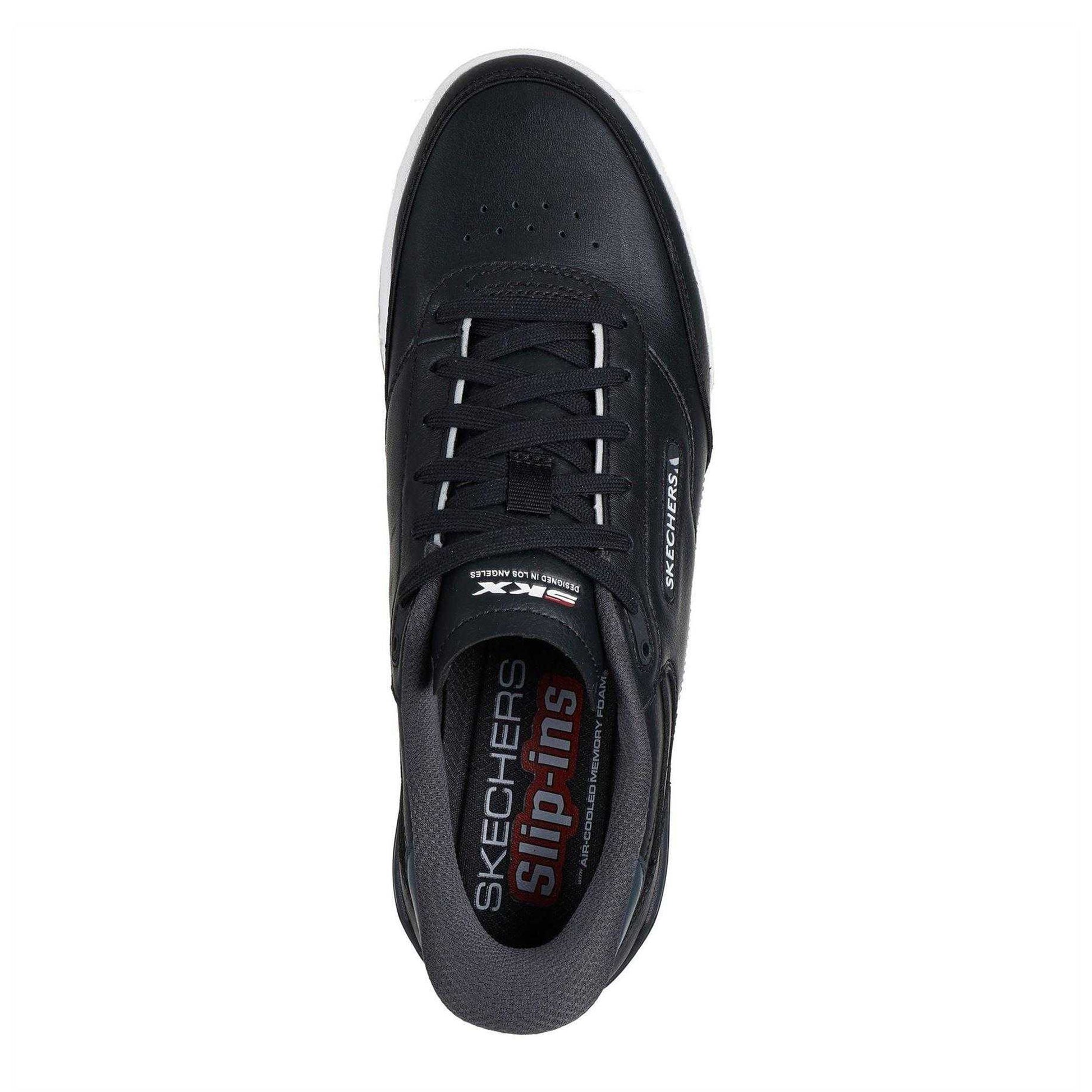 Black-White - Side - Skechers Mens Recoil Trainers