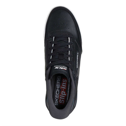 Black-White - Side - Skechers Mens Recoil Trainers