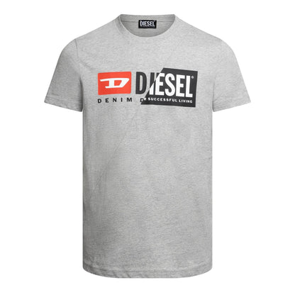 Grey Melange - Front - Diego Mens T-Diego Cuty Regular T-Shirt