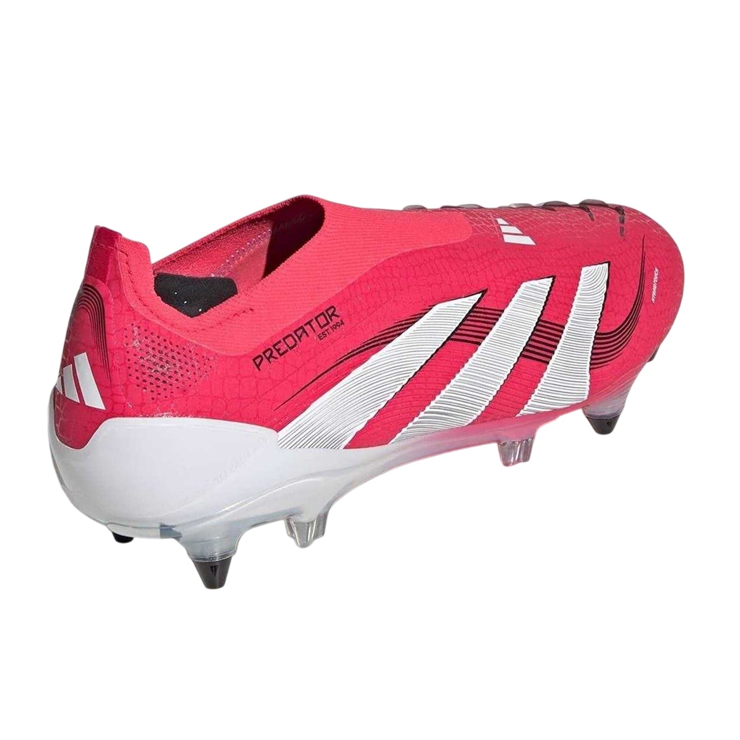 Red-White - Back - Adidas Mens Predator Elite 3 Stripes Soft Ground Football Boots