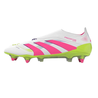 White - Side - Adidas Mens Predator Elite 3 Stripes Soft Ground Football Boots