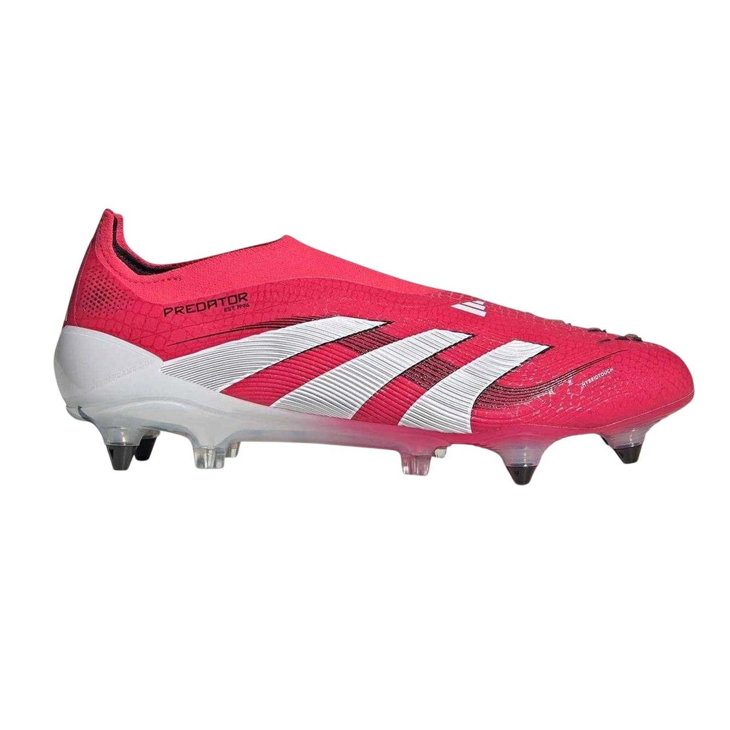Red-White - Front - Adidas Mens Predator Elite 3 Stripes Soft Ground Football Boots