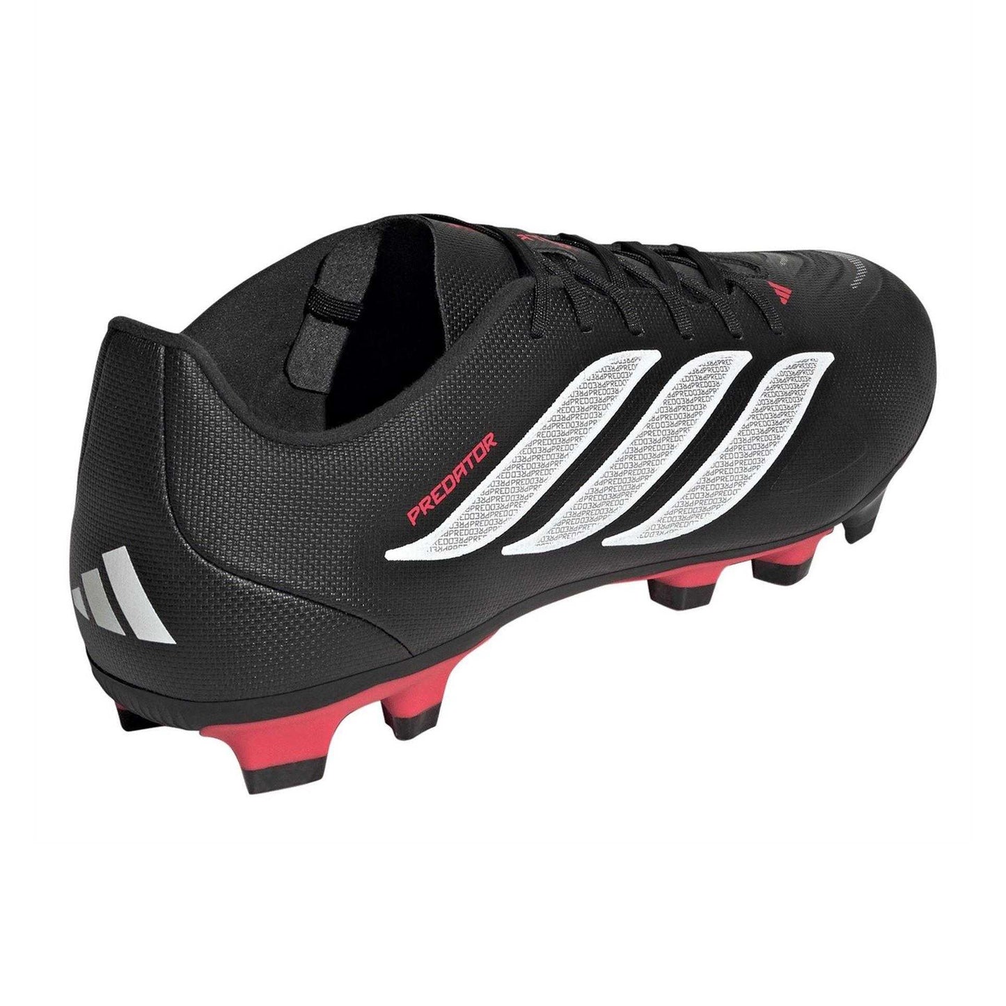 Black-Red - Back - Adidas Mens Predator Club Sport Firm Ground Football Boots