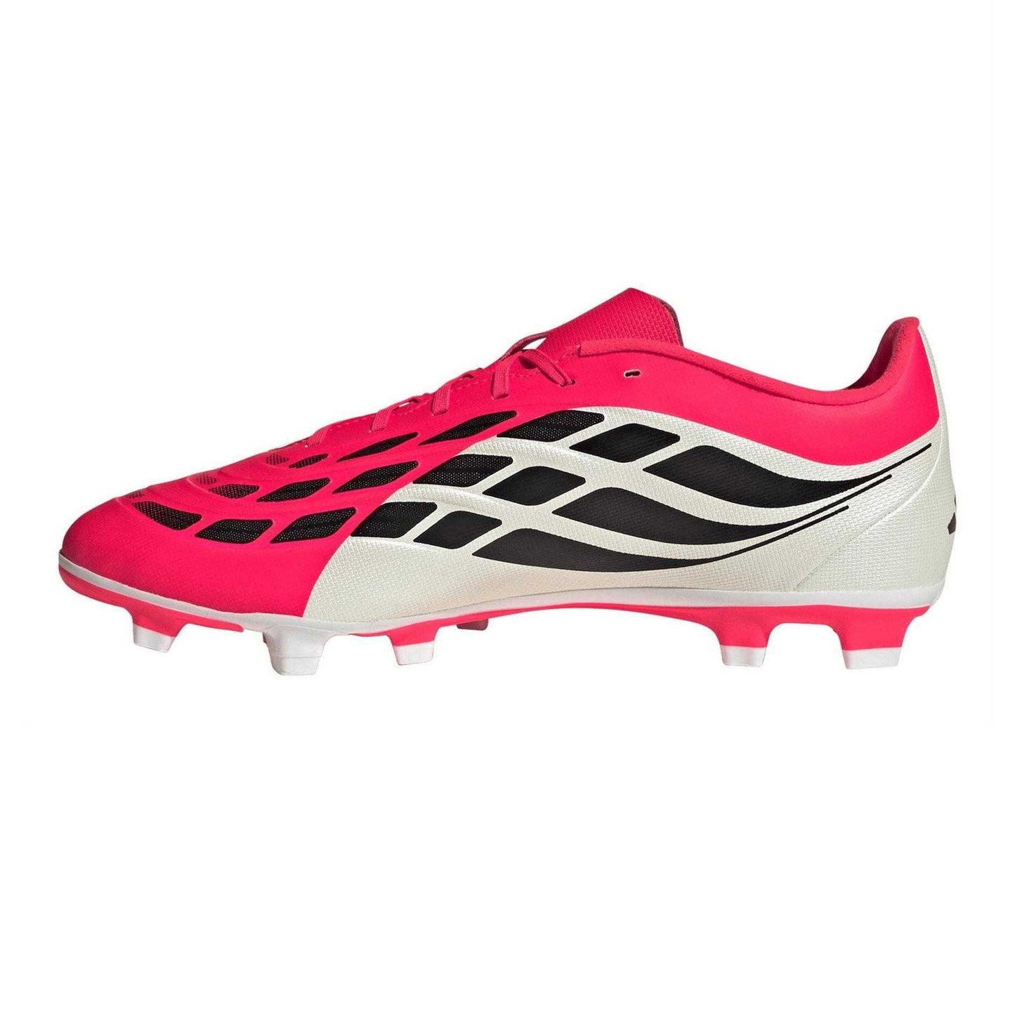 Red-White - Side - Adidas Mens Predator Club Sport Firm Ground Football Boots