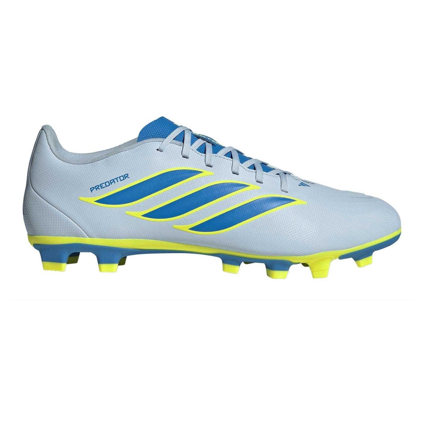 Blue-Yellow - Front - Adidas Mens Predator Club Sport Firm Ground Football Boots