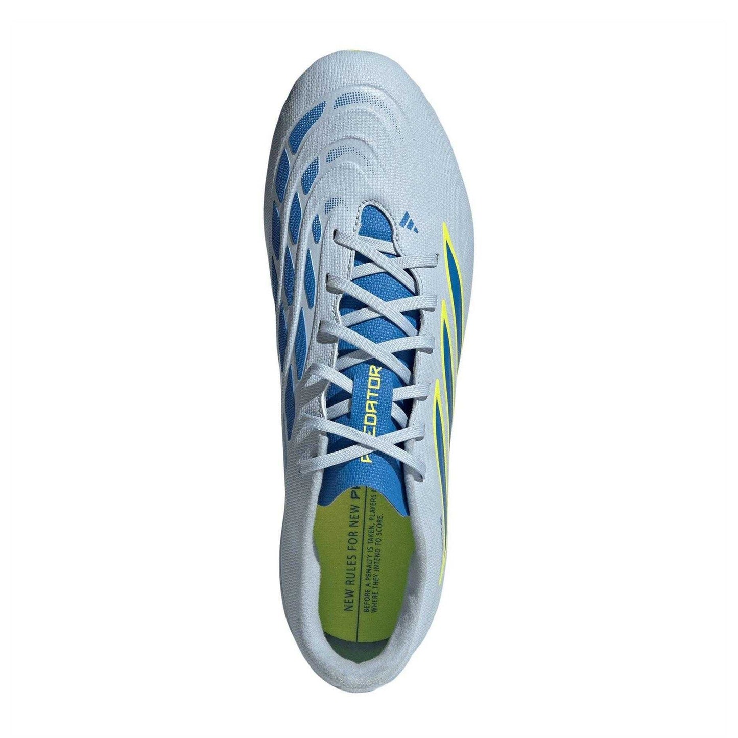 Blue-Yellow - Side - Adidas Mens Predator Club Sport Firm Ground Football Boots
