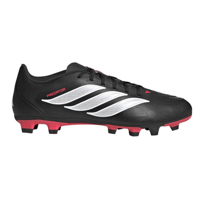 Black-Red - Front - Adidas Mens Predator Club Sport Firm Ground Football Boots