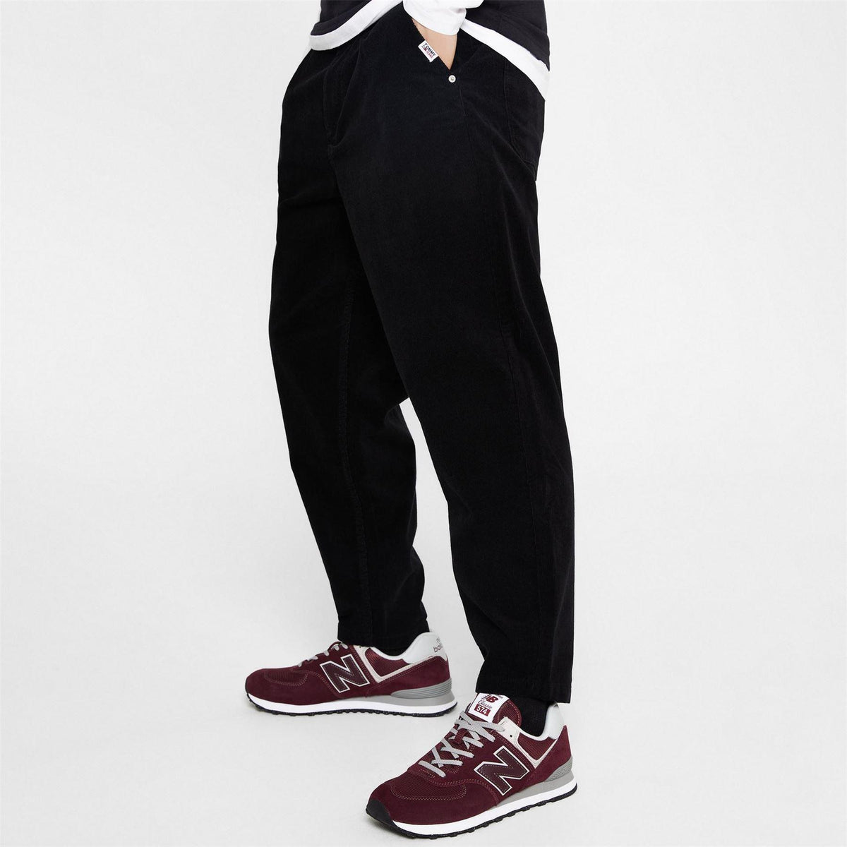 Wine - Back - New Balance Mens 574 Classic Suede Trainers