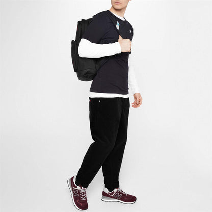 Wine - Pack Shot - New Balance Mens 574 Classic Suede Trainers
