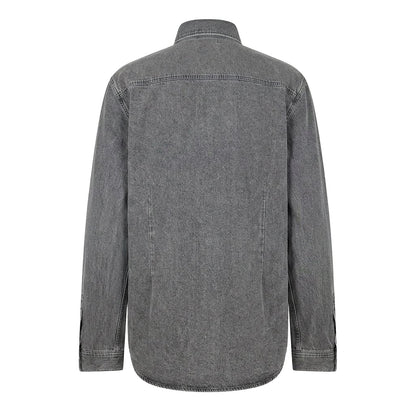 Grey - Back - Diesel Mens D-Simply Denim Long-Sleeved Shirt