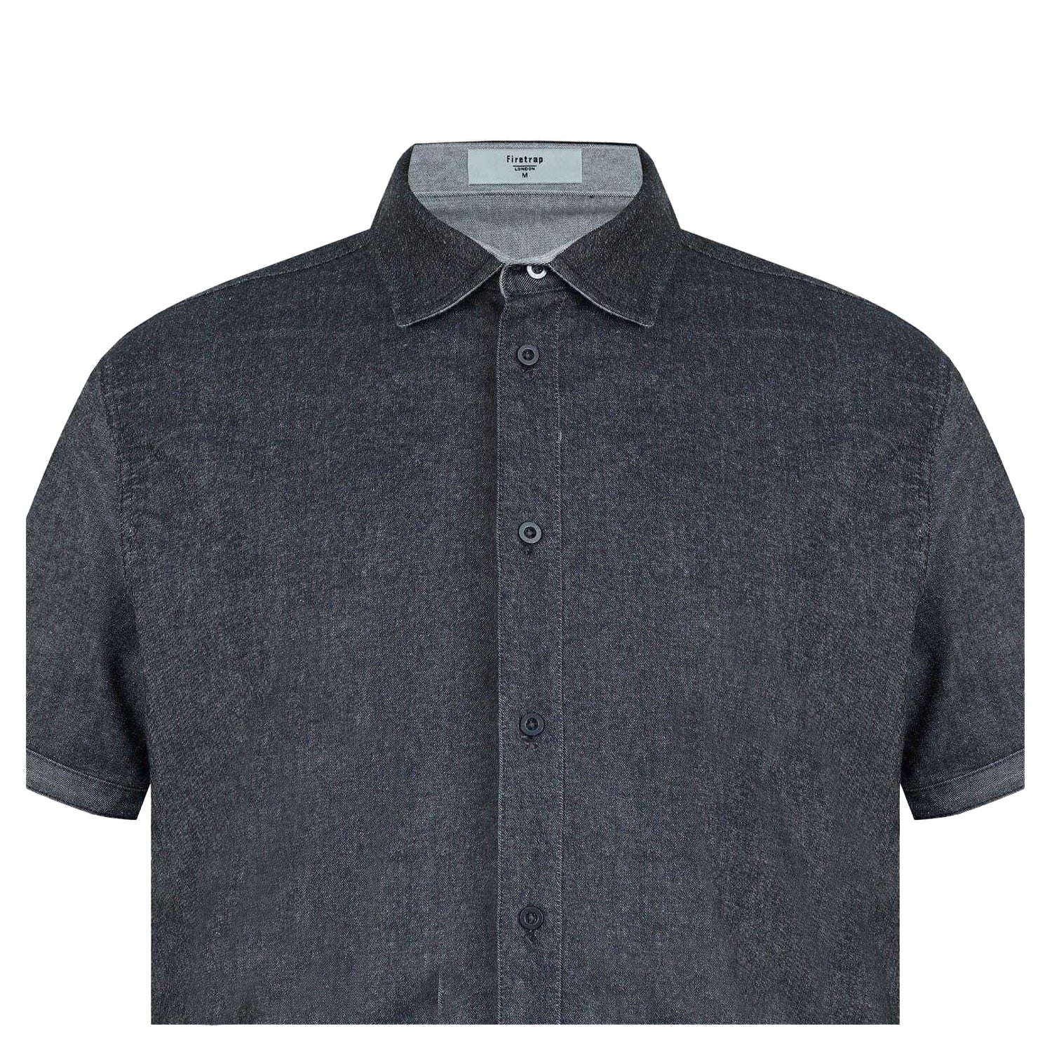 Grey - Lifestyle - Firetrap Mens Denim Regular Short-Sleeved Shirt