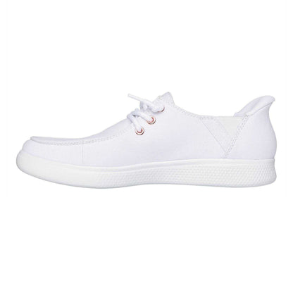 White - Back - Skechers Womens-Ladies Skipcute Canvas Trainers