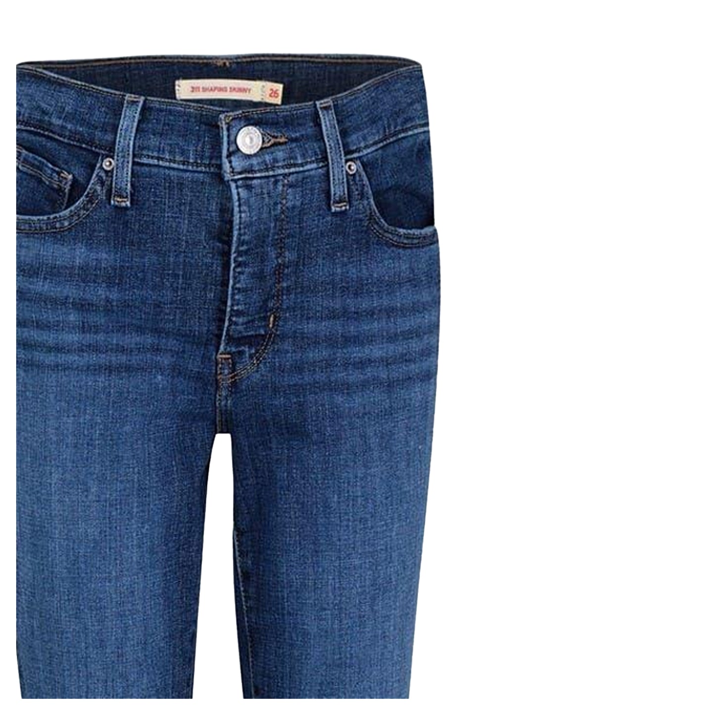 Lapis Blue - Side - Levis Womens-Ladies Mid Rise Shaping Skinny Jeans