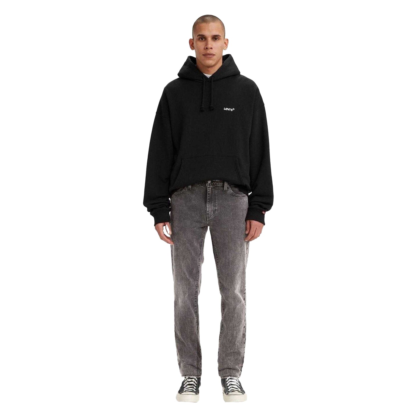 Charcoal Grey - Lifestyle - Levis Mens 511 Logo Slim Jeans