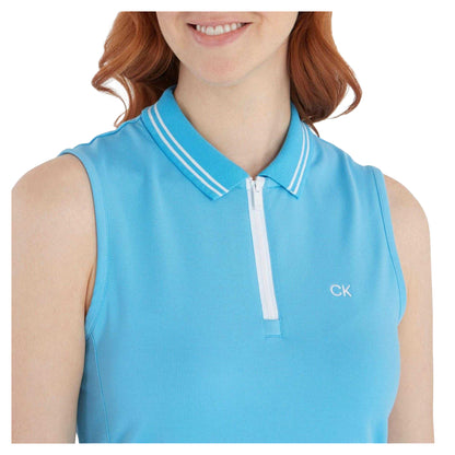 Heritage Blue - Side - Calvin Klein Womens-Ladies Collared Golf Shift Dress