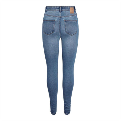 Blue Denim - Back - Pieces Womens-Ladies Distressed Skinny Jeans