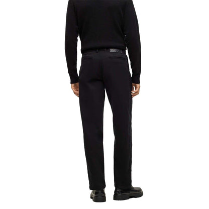Black - Back - Boss Mens Tulsa Logo Straight Chinos