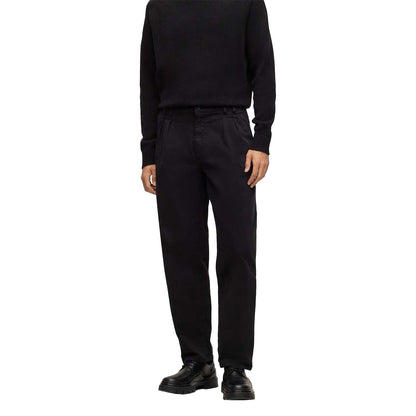 Black - Front - Boss Mens Tulsa Logo Straight Chinos