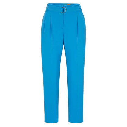 Bright Blue - Front - Boss Womens-Ladies Tapiah Plain Straight Trousers
