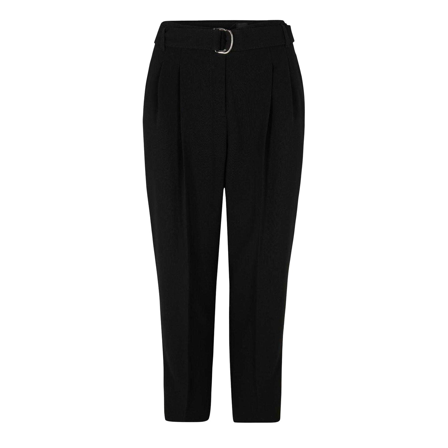 Black - Front - Boss Womens-Ladies Tapiah Plain Straight Trousers