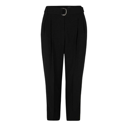 Black - Front - Boss Womens-Ladies Tapiah Plain Straight Trousers