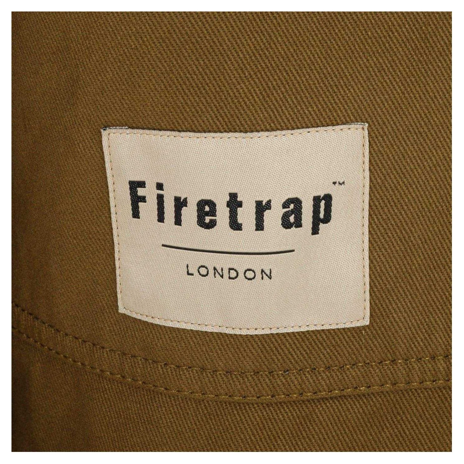 Army Khaki - Lifestyle - Firetrap Mens Logo Heavy Long-Sleeved Shirt