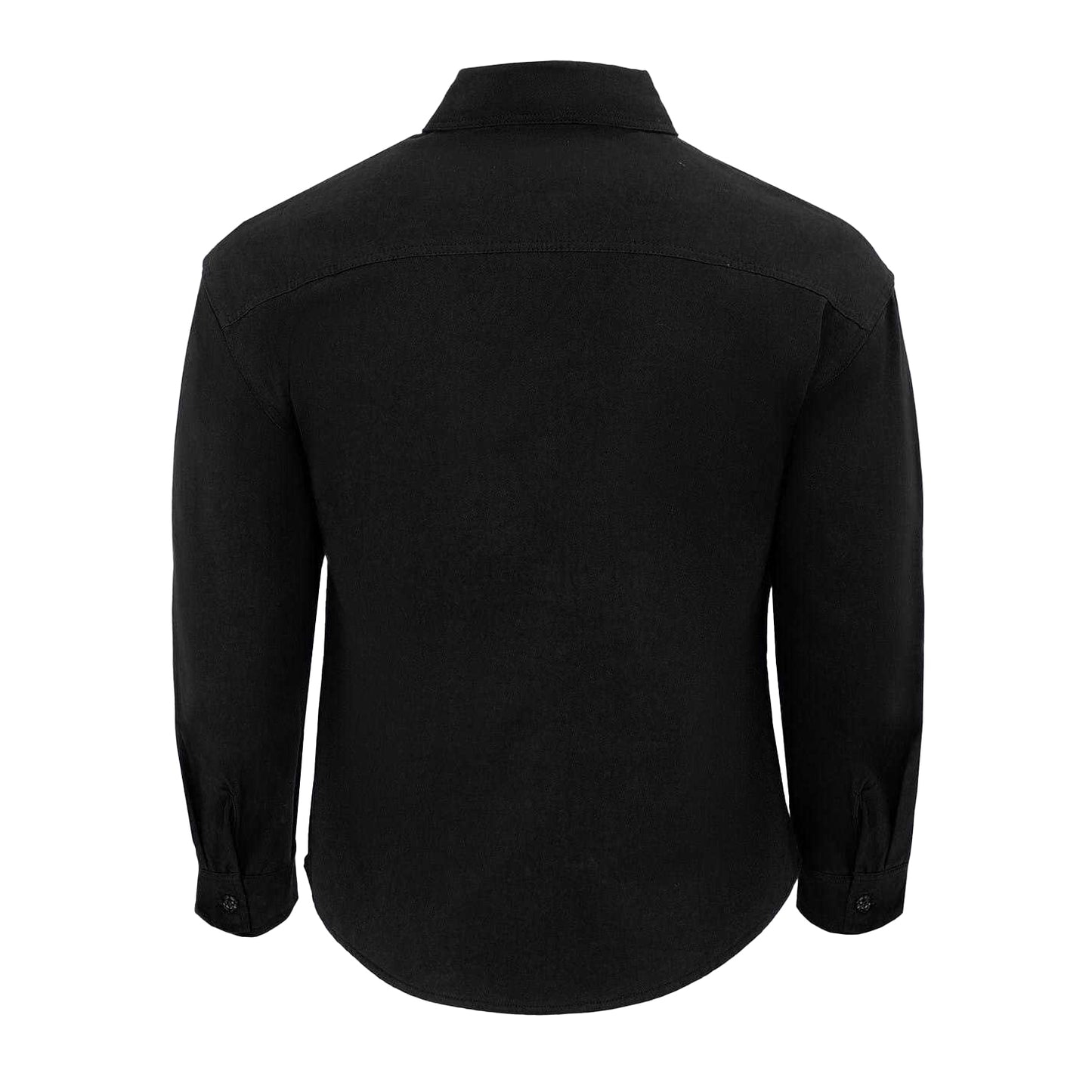 Black - Back - Firetrap Mens Logo Heavy Long-Sleeved Shirt