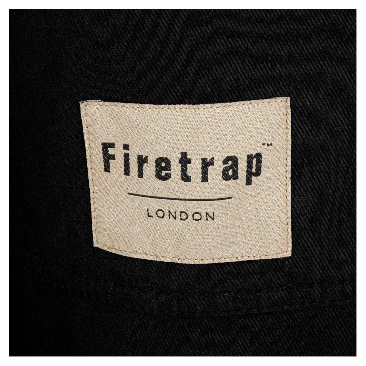 Black - Lifestyle - Firetrap Mens Logo Heavy Long-Sleeved Shirt