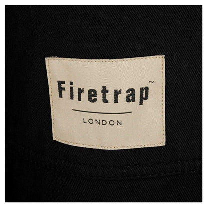 Black - Lifestyle - Firetrap Mens Logo Heavy Long-Sleeved Shirt