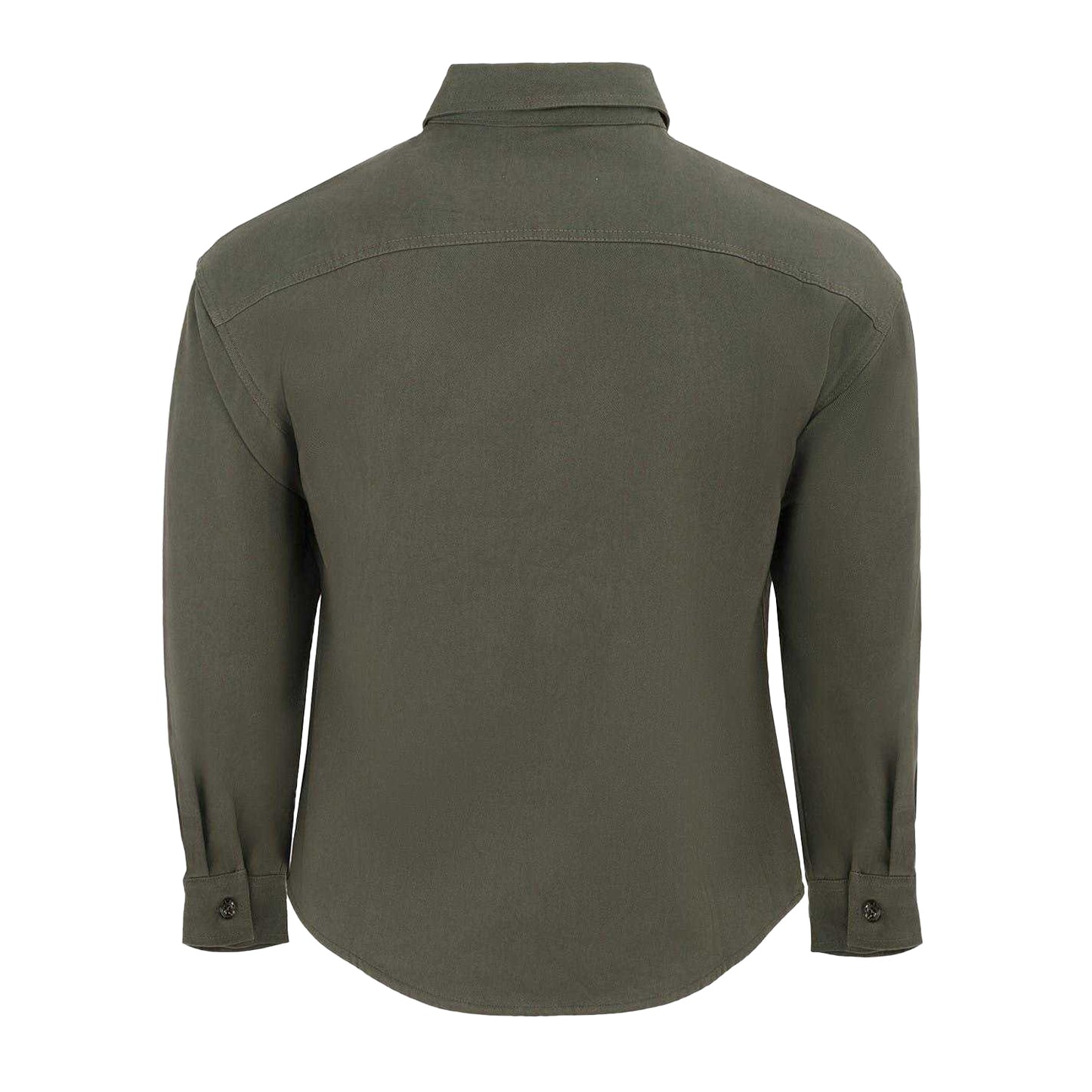 Grey - Back - Firetrap Mens Logo Heavy Long-Sleeved Shirt