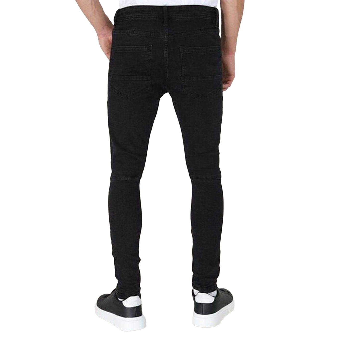 Charcoal - Lifestyle - Brave Soul Mens Washed Ripped Skinny Jeans