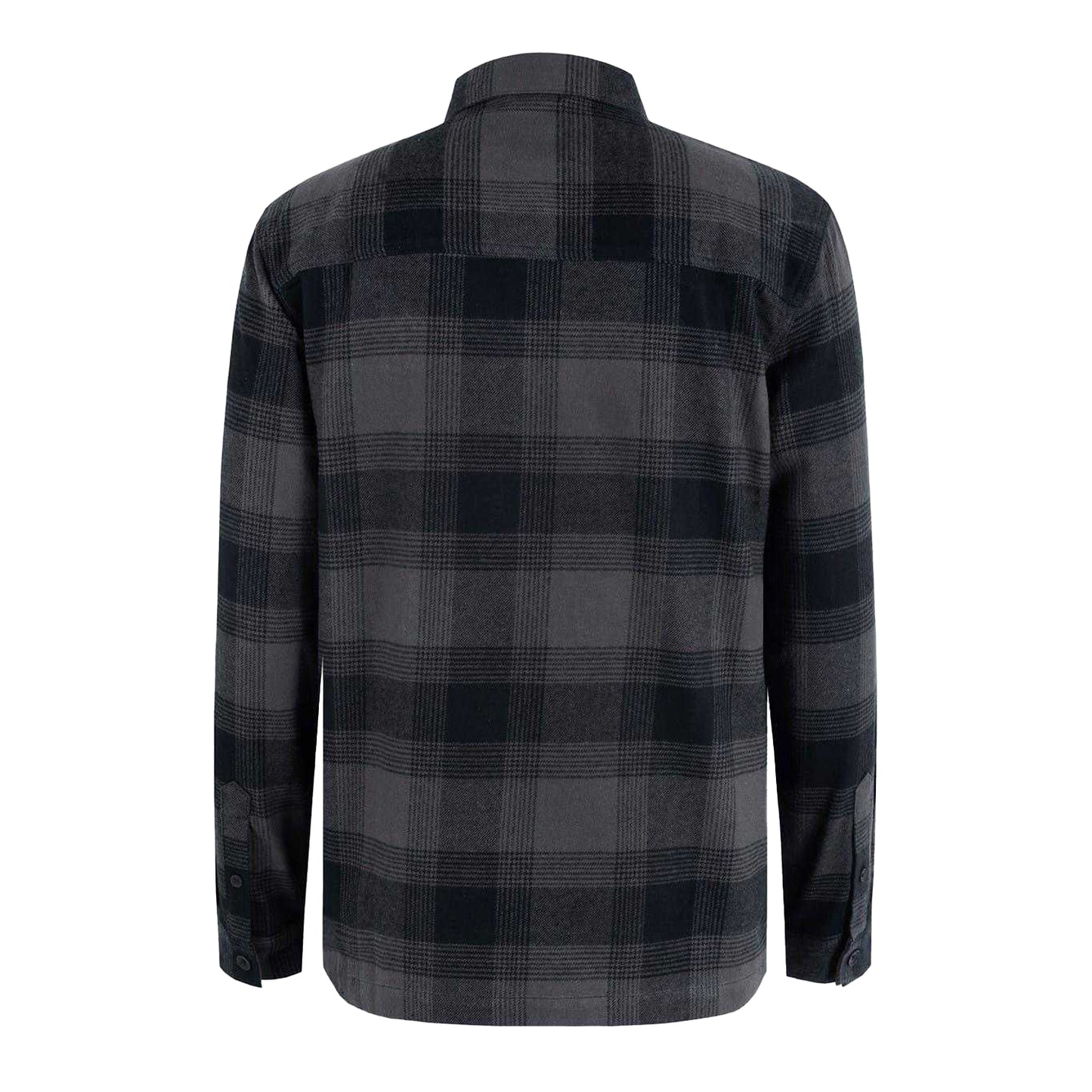 Black - Back - Firetrap Mens Anthm Plaid Pocket Long-Sleeved Shirt