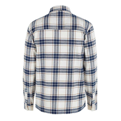 Warm White - Back - Firetrap Mens Anthm Plaid Pocket Long-Sleeved Shirt