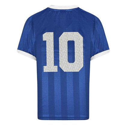 Blue-White - Back - Score Draw Mens 1986 Argentina Away Shirt