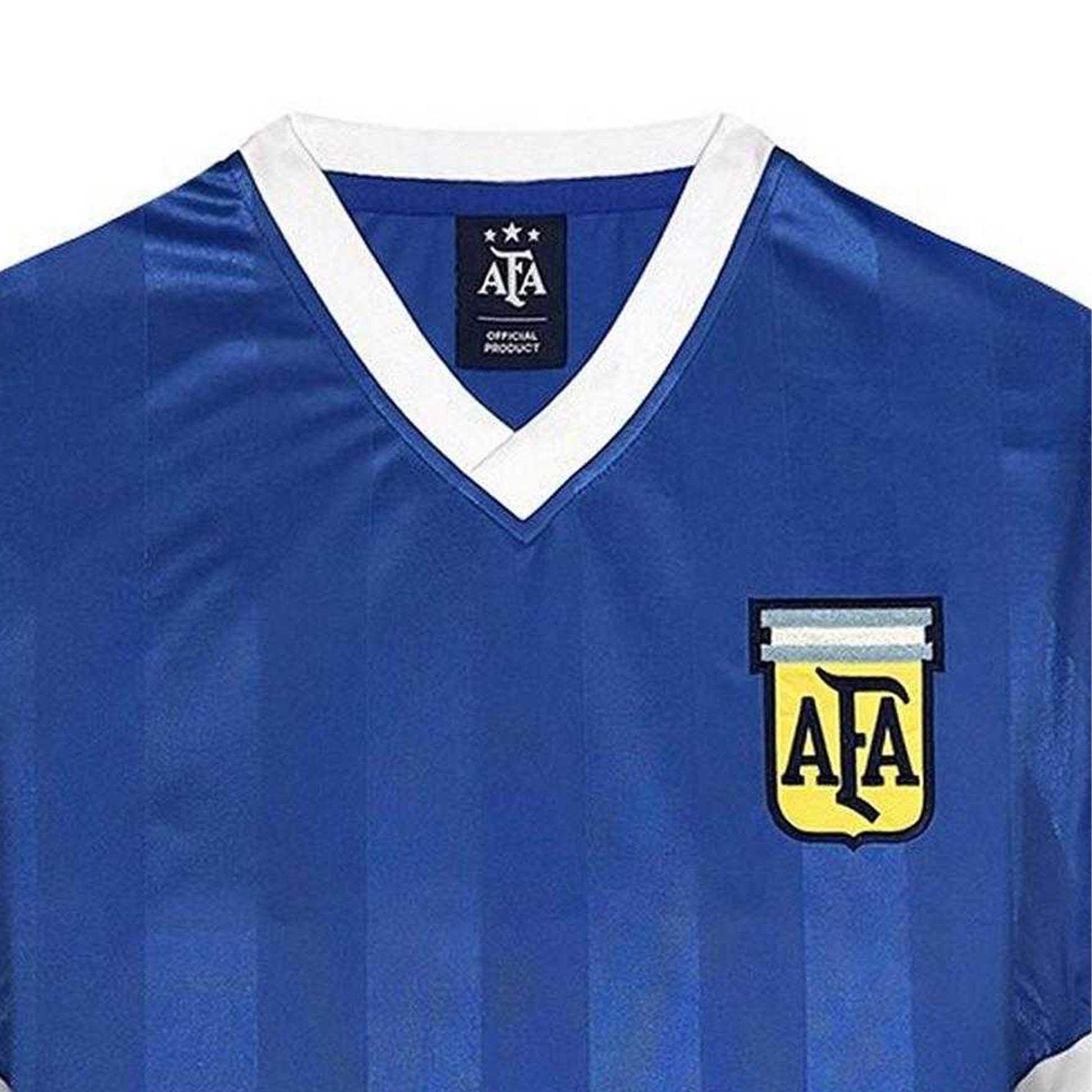 Blue-White - Side - Score Draw Mens 1986 Argentina Away Shirt